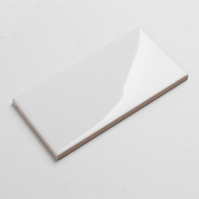 Luster VW715000P Elegante witte keramische glanzende 3 x 6 inch metro tegels voor douche backsplash