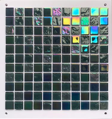 48x48mm zwembad Mosaïek tegels Spanje Strip Iriscentig glas Mosaïek Bloem Patroon