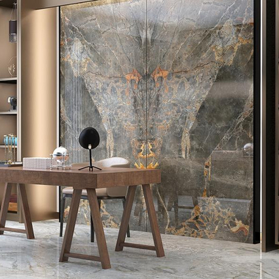 1200x2400mm Bruin Marmeren Badkamer Grote Slabtegels Gepolijst Grootformaat Porseleinen Floor Tile