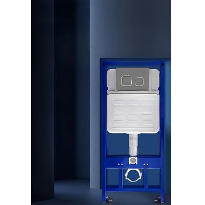 Moderne keramische wc met plastic en staal waterbak