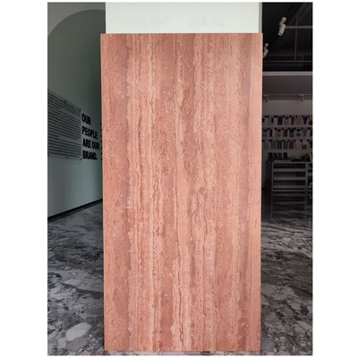 Hoogwaardige woonkamer vloer waterdicht porseleinen tegels in rood / roze Travertin Look