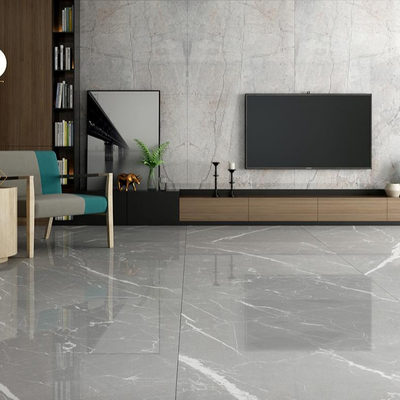 Gelaste tegels Grijze kleur Marmeren badkamer Keramische vloertegel 1200x2400 Groot formaat