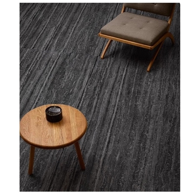 Zwarte travertijn 600 x 1200 porseleinen marmeren vloertegels voor interieur buitenruimtes