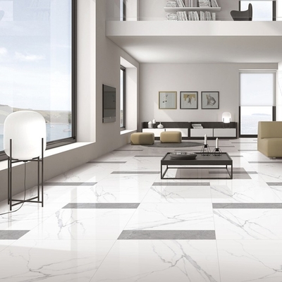 Vloeren Essentiële 600x600 Italiaanse witte marmerlook geglazuurd porselein geglazuurde tegels