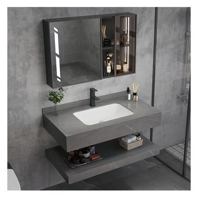 Hotel Rectangle Quartz Borden met vierkant wastafel en badkamer opslagkast