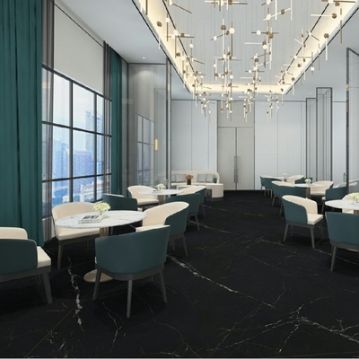 1200x2400mm Super Black Slate Gold Mat Finish Grote formaat Wit Venen Porseleinen tegels