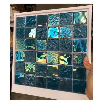 Gepolijst kristalglas mozaïekplaat Grootte 306x306MM voor zwembaden in Bali