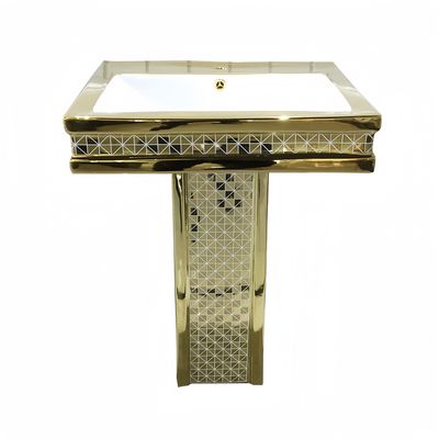 Custom One Piece Toilet Pedestal Keramische sanitaire wasbak voor Luxe Hotel Badkamer