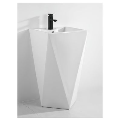 Diamantvorm Volledig voetstuk Badkamer Wasbecken Handbecken Grote voetstukhoogte Wasbecken