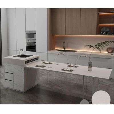 Grootformaat platen Meubelen Aanpasbaar gesinterd stenen bureau voor hotel villa lobby