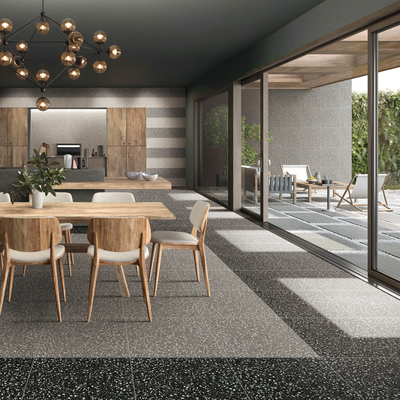 30x30 Zwarte en witte Terrazzo cement gekleurde vloertegels voor het bestraten van geglazuurde tegels