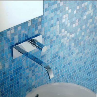 Marokkaanse stijl vierkant iriscent glas mozaïektegel voor keuken en badkamer 4 mm dik