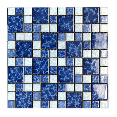 Verbazingwekkende blauwe golfglastegel voor zwembadtegel mozaïek keramische tegels/granit
