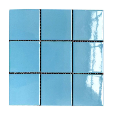 Blauwe keramische mozaïektegels Decoratieve zwembadtegel in blauwe kleur Familie voor zwembad