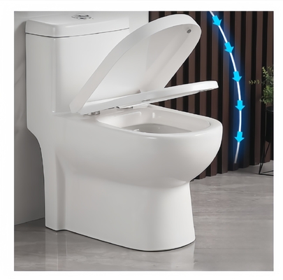 Traditionele ontwerpstijl Modern keramisch toilet WC vloer gemonteerd sifonisch one-piece toilet
