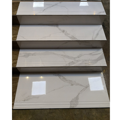 600*1200 Villa vloer Wit Marmeren Bollnose Traptegel met Anti-Slip Keramische neus