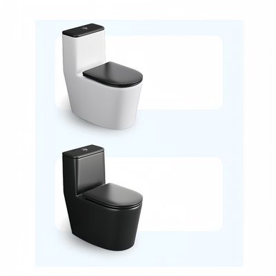 250 mm Matte Zwarte Keramische Double-Flush Floor Staande Toilet Bowl voor Badkamer Standard