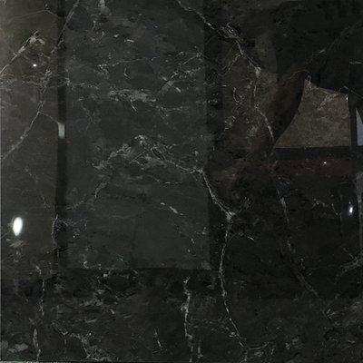 Moderne design 600x600mm Zwarte gepolijste porseleinen vloertegels voor elegante interieurs