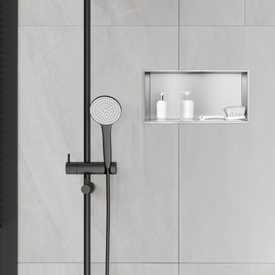 2024 Dubbele plank muurnische zoals Bernkot roestvrij staal douche nisches voor badkamer