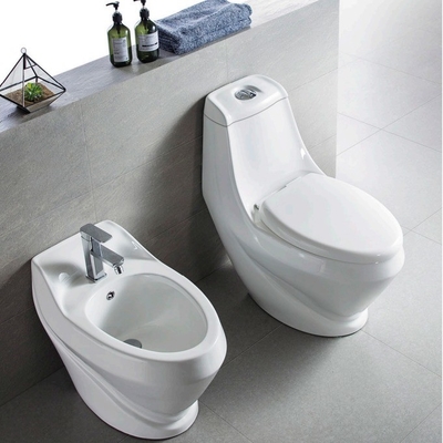 Voorzijde Automatische wandhang toilet bidet met accessoires Spoelpijp Component 730x425x810mm