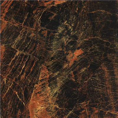 600x600mm vloerspecificatie Glanzend zwart en rood porseleinen vloertegel voor moderne vloer