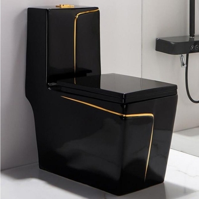 Modern vierkant goud keramische badkamer WC toilet schaal een stuk 2022 sanitaire artikelen